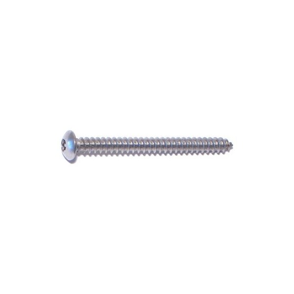 Sheet Metal Screw, #6 x 1-1/2 in, 18-8 Stainless Steel Round Head Torx Drive, 12 PK